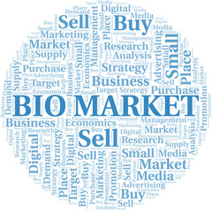 Fototapeta premium Bio Market word cloud. Vector made with text only.