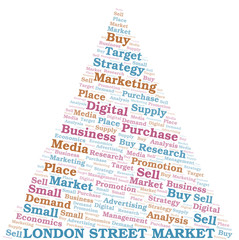 Fototapeta premium London Street Market word cloud. Vector made with text only.