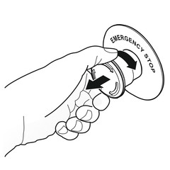 Not-Aus Entriegelung [schwarz-wei&szlig;]