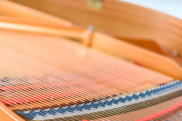 Musical instrument abstract: piano and piano strings
