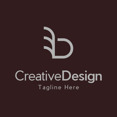 Capital letter B. Letter Initial B Speed Logo Design Template.