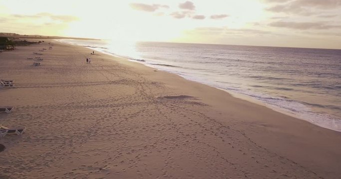 Drone Shot of Curral Velho Beach Boa Vista Kap Verde