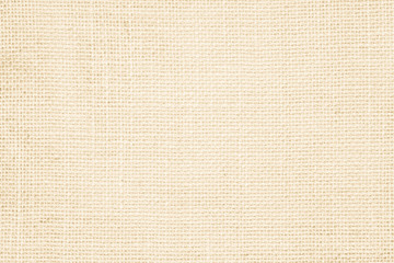 Cream abstract sackcloth towel mock up template fabric on with background. Wallpaper of artistic wale canvas. Blanket or Curtain of pattern and copy space for text decoration.