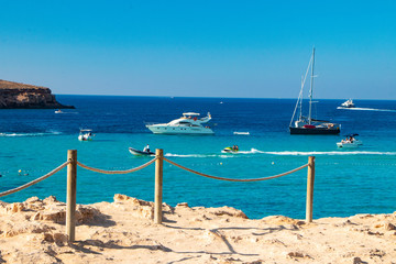 View to Cala Comta the paradise of Spain