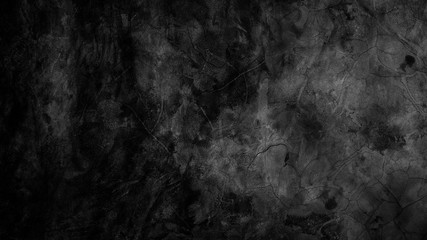 Fototapeta na wymiar Texture of black concrete wall, dark black background