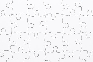 White jigsaw puzzle grid background