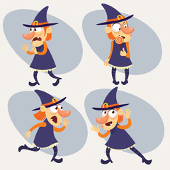 Cartoon Halloween witch