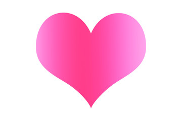 Pink heart on a white background and can be separated from the white background