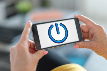 Start concept on a smartphone