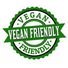 Vegan friendly label or sticker