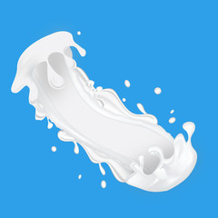 Milk splash, drops and blots