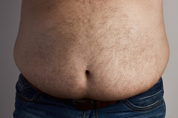 Fat man belly - 283886395