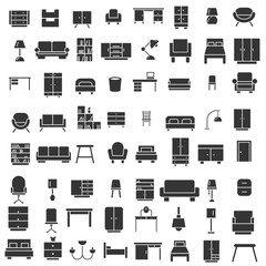 Furniture icon vector illustration set. New trendy vector icon. eps file.