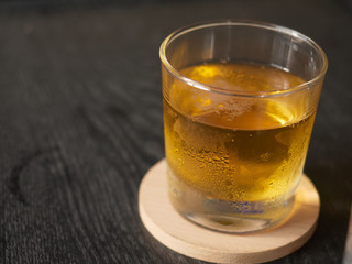 Glass of apple juice
