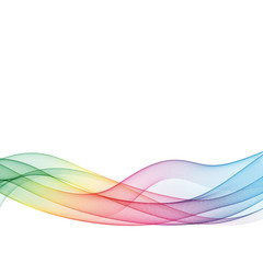  Abstract background with colored wavy lines of elegant wave