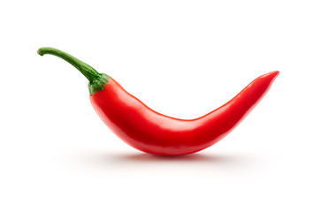 Red chili pepper isolated on white background