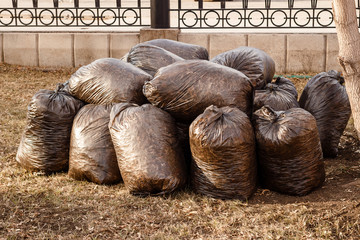 big black garbage bags