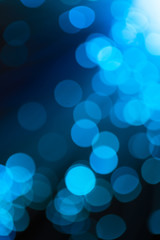 Out of focus blue fiber optics lights