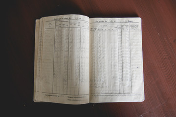 Old records book