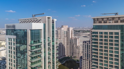 Greens district aerial view from top timelapse.