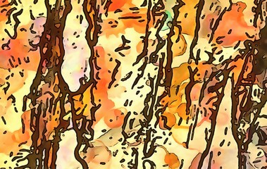 Vintage watercolor splashes on old paper. Cartoon colorful style design artwork. Creative artistic texture and wallpaper.