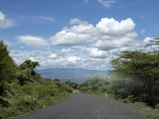 Fototapeta na wymiar Quality asphalt road in southern Ethiopia