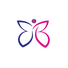 butterfly logo vector