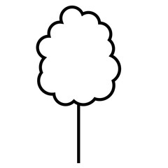 Cotton candy line icon, logo isolated on white background