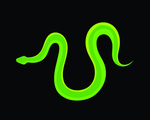 Snake Isolated on White Background, Great for book education, tattoo, sticker and design element! 