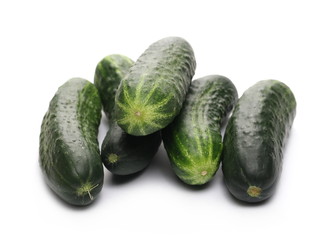 Cucumbers isolated on white background