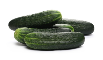 Cucumbers isolated on white background