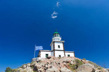 Fototapeta na wymiar Akrotiri lighthouse, Santorini