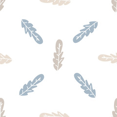 Seamless pattern with leaves. Botanical element background. Colorful decorative texture for wallpaper, web, textile, stationery.