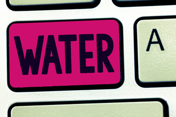 Handwriting text Water. Concept meaning colourless transparent odourless liquid which forms seas...