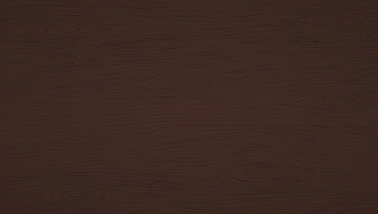Dark brown wooden cutting, chopping board, table or floor surface. Wood texture. Vector illustration