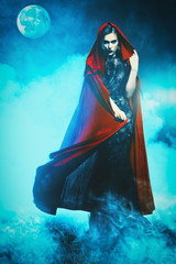 long red cloak