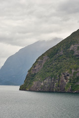 Cloudy and rainy morning in Fjordland, New Zealand
