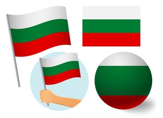 Bulgaria flag icon set