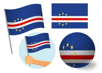 Cape Verde flag icon set