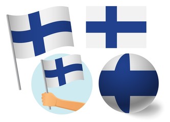 Finland flag icon set