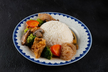 chinese lohan vegetarian with rice