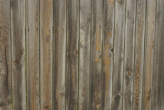 Gray brown wood background of boards on the wall