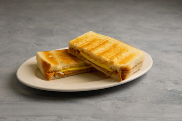 asian style grilled toast with butter