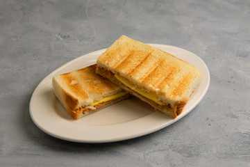 asian style grilled toast with butter