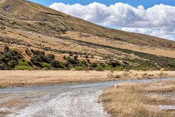 Dramatic scenery of Edoras (Lord of the Rings filming location), Canterbury, New Zealand