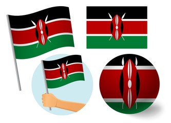 Kenya flag icon set