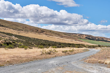 Dramatic scenery of Edoras (Lord of the Rings filming location), Canterbury, New Zealand
