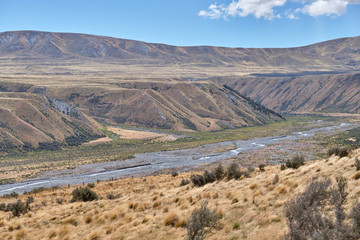 Dramatic scenery of Edoras (Lord of the Rings filming location), Canterbury, New Zealand