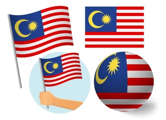 Malaysia flag icon set