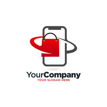 Smartphone shop logo template